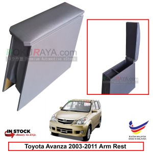 Toyota Avanza (1st Gen) 2003-2011 4' Plywood PVC Armrest Center Console Box (Grey)